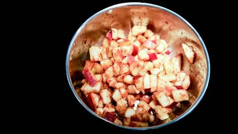Cooking stuffing from apples. Foto stock