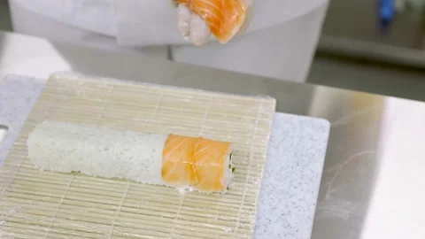 Cooking sushi close up Stock Footage 150501468