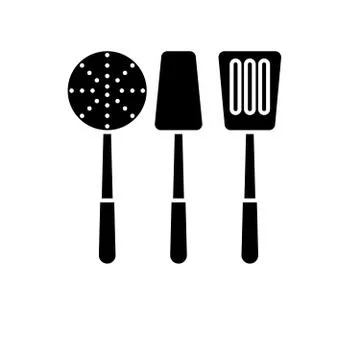 Cooking tableware black icon, vector sign on isolated background. Cooking Stock Illustration