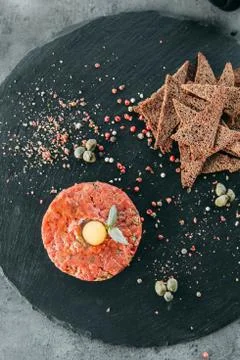 Cooking Tartar of beef Stock Photos