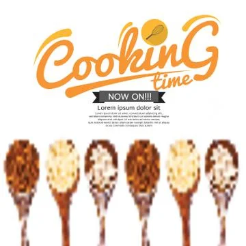 Cooking Time Background Vector Illustration Stock-Illustration
