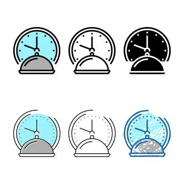 Cooking time color icon vector styleset Stock Illustration