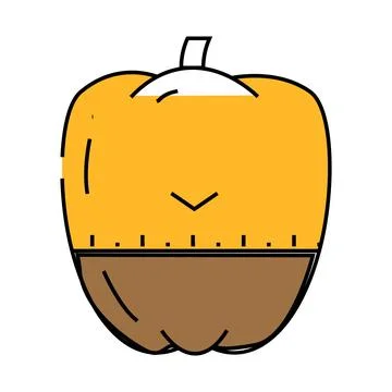 Cooking time timer icon color illustration 스톡 일러스트