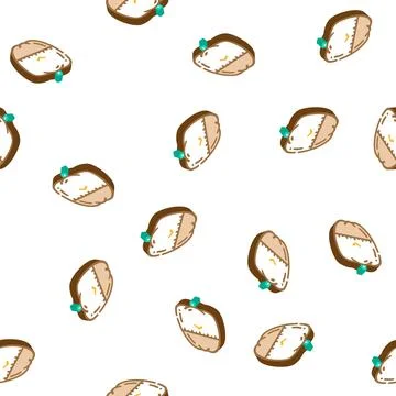 Cooking time timer isometric icon seamless pattern Stock Illustration