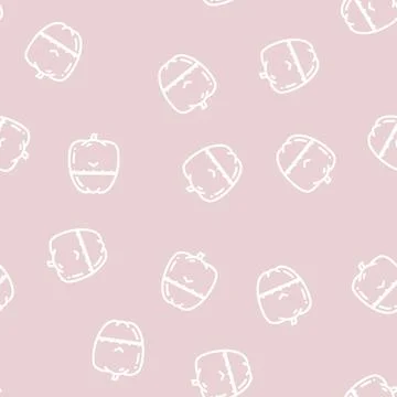 Cooking time timer line vector seamless pattern Stock Illustration