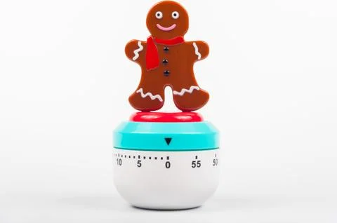 Cooking timer gingerbread man Stock Photos