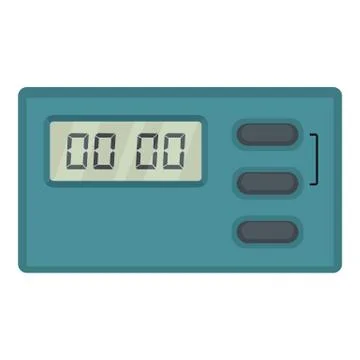 Cooking timer icon, flat style 스톡 일러스트