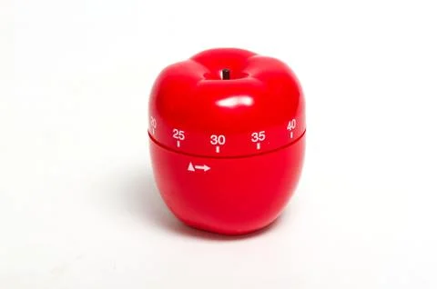 Cooking timer. red apple timer isolate on white Stock Photos