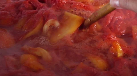 Cooking tomato paste Stock-Footage 67228463