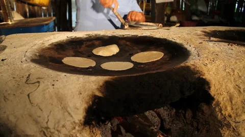 Cooking tortillas Stock Footage 38045509