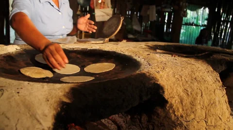 Cooking tortillas Stock Footage 38045570