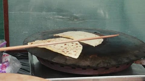 Cooking Turkish Gozleme Stock Footage 242483891