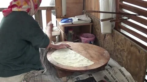 Cooking turkish pancake Stock Footage 20438879