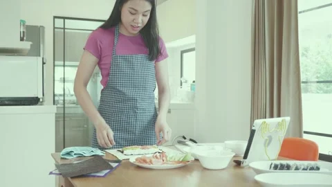 Cooking Tutorial at Home with Fresh Ingredients 스톡 동영상 314901813