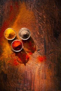Cooking using fresh ground spices Stock Photos