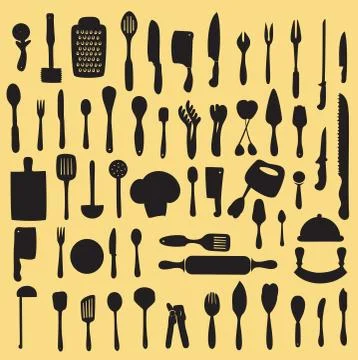 Cooking utensil set 스톡 일러스트