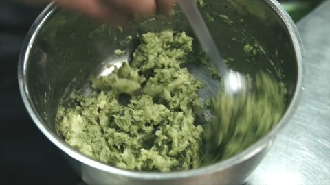 Cooking of vegetable puree Stock Footage 90842283