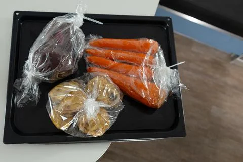 Cooking Vegetables With an Alternative Baking Method for Nutritious Home Meals Stock Photos