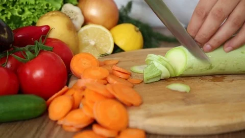 Cooking Vegetables Stock Footage 83950589