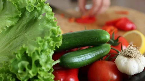 Cooking Vegetables Stock Footage 85639011