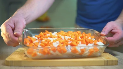 Cooking with vegetables Stock Footage 101555260