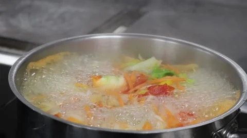 Cooking vegetables Stock Footage