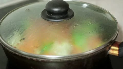 Cooking Vegetables In Frying Pan Stock Footage 10869577