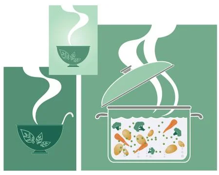 Cooking vegetables Stock Illustration