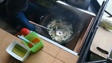 Cooking vegetables in a pan Stock Footage 95170883