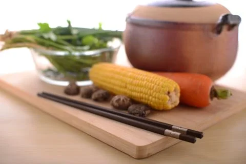 Cooking with vegetables Stock Photos