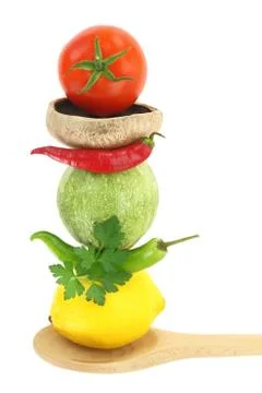 Cooking with vegetables Stock Photos