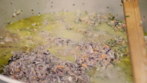 Cooking vegetables in a pot Stock Footage 86391512