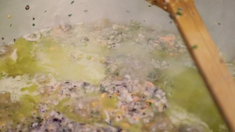 Cooking vegetables in a pot Stock Footage 86391562