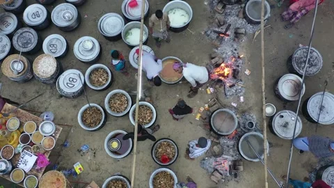 Cooking for Wedding Ceremony Stock Footage 252159061