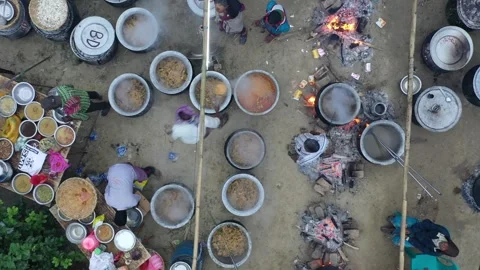 Cooking for Wedding Ceremony Stock Footage 252159171