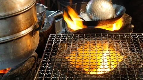 Cooking with wok Stock Footage 104911022