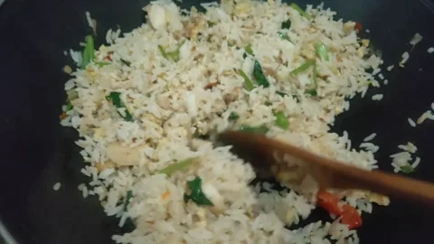 Cooking in a wok Stock Footage 315205825