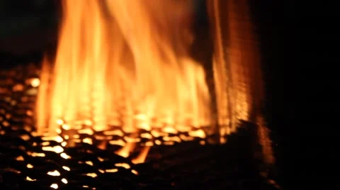 Cooking with wood fire Stock Footage 40415713
