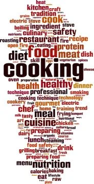 Cooking word cloud Stock Illustration