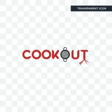 Cookout vector icon isolated on transparent background, cookout logo design Stock Illustration