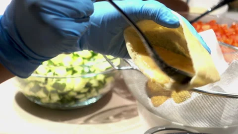 Cooks are preparing a snack. Stock Footage 87338989