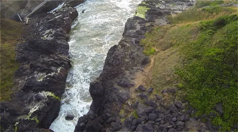 Cooks Chasm Oregon Aerial Stock Footage 44093634
