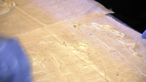 Cooks preparing shawarma with truffle and gold Stock Footage 105010762