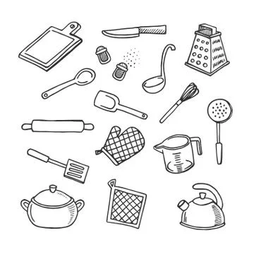 Cook's tools vector set Stock Illustration