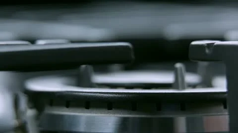 Cooktop on fire Stock Footage 28987286