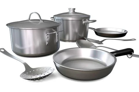 Cookware Set 3d Models Preview Stock Photos