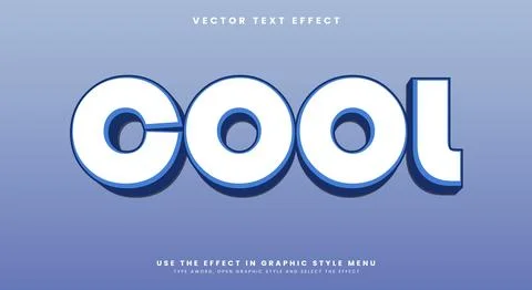 Cool 3d editable text effect Stock Illustration