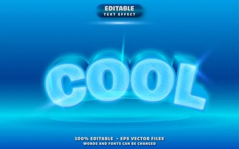 Cool 3D Editable Text Effect Vector Design Stock Illustration