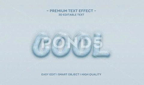 Cool 3D Text Style Effect Premium Template PSD