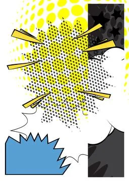 Cool abstract cartoon backdrop, comic book background. Retro vector comics .. Illustrazione stock